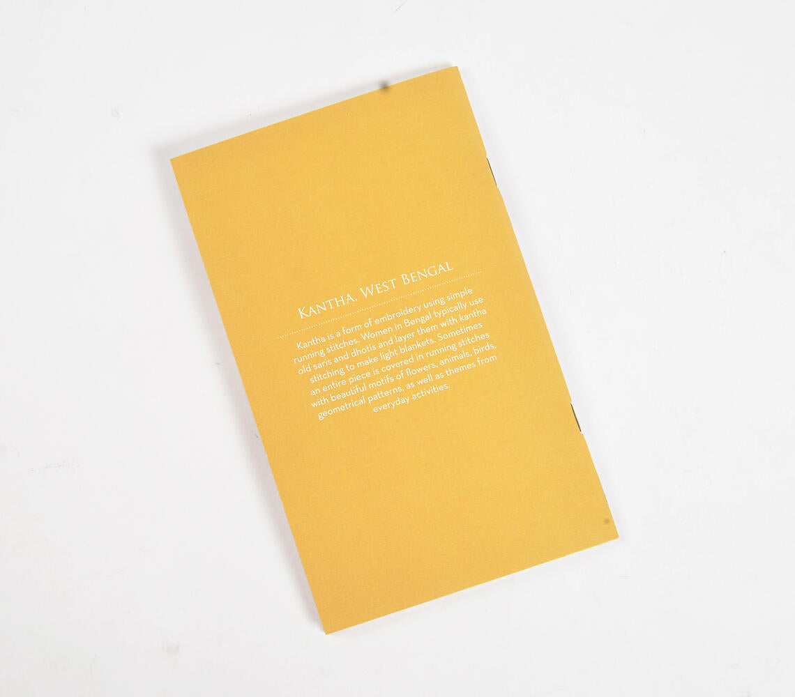 Sleek Paper Notebook - Kantha Print
