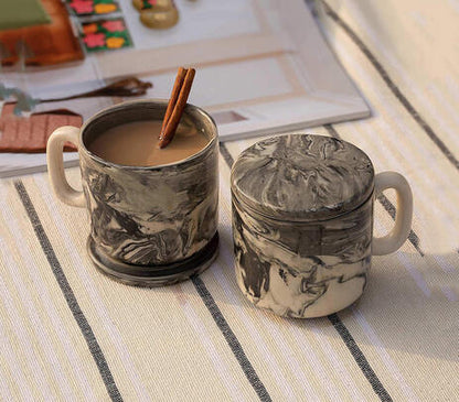 Carbon Ceramic Mug with Lid