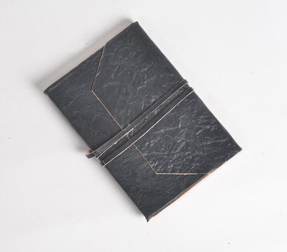 Wrinkled Black Leather Notebook